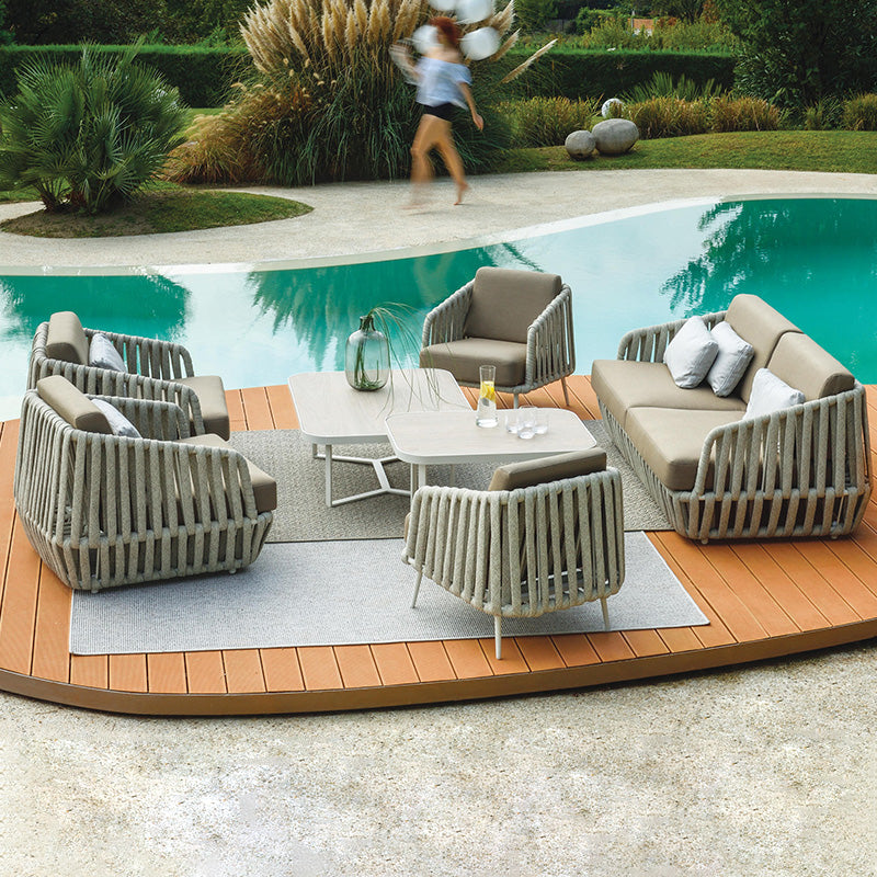 Rattan Sofa Chair Recliner and Table Set Garden Plus