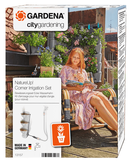 Gardena NatureUp! Irrigation Set Corner Water Tap Garden Plus