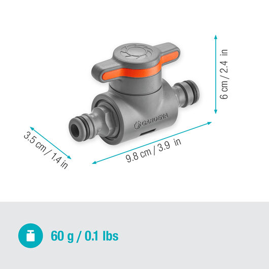 Gardena Coupling with Flow-Control Valve Garden Plus