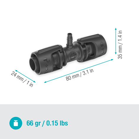 Gardena T-Joint 1/2" – 3/16" Garden Plus