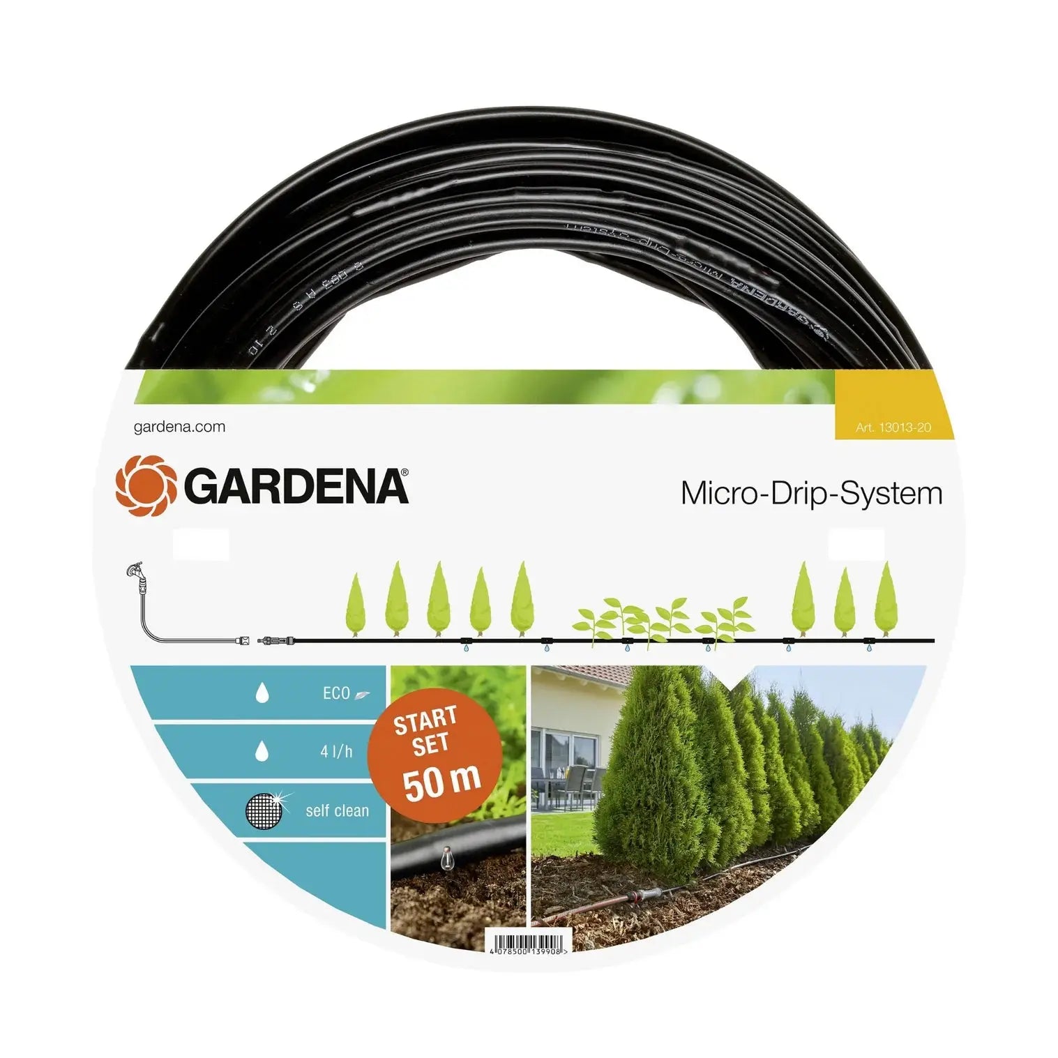 Gardena Start Set for Rows of Plants L Above Ground Drip Irrigation Line 13013-20