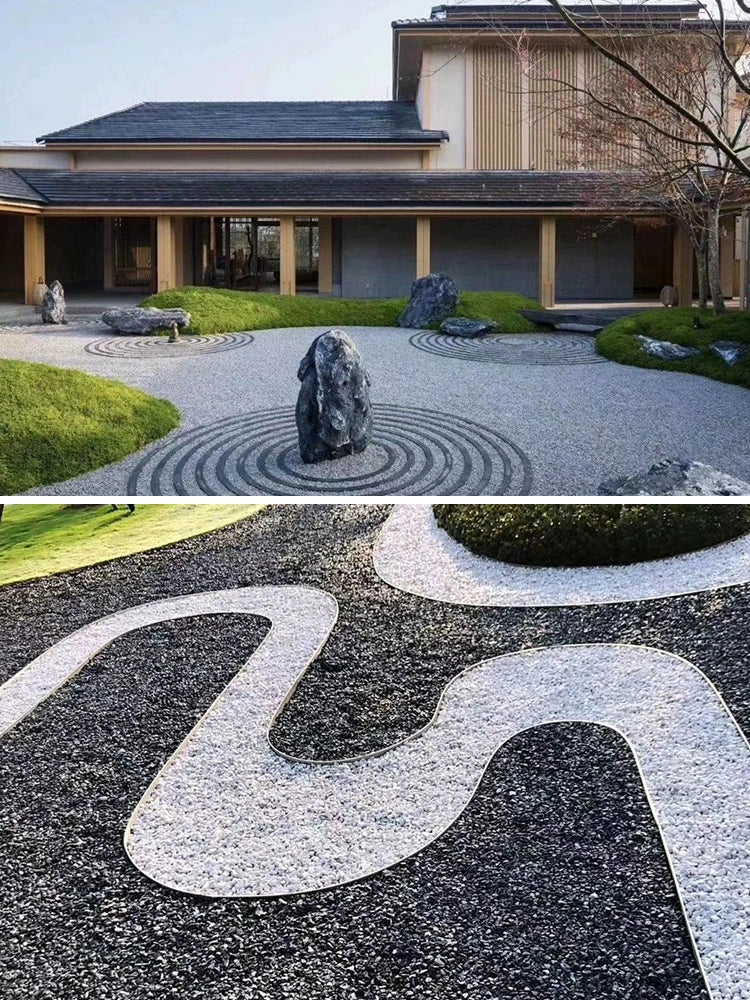 Black Gravel for Japanese Zen Garden Landscaping